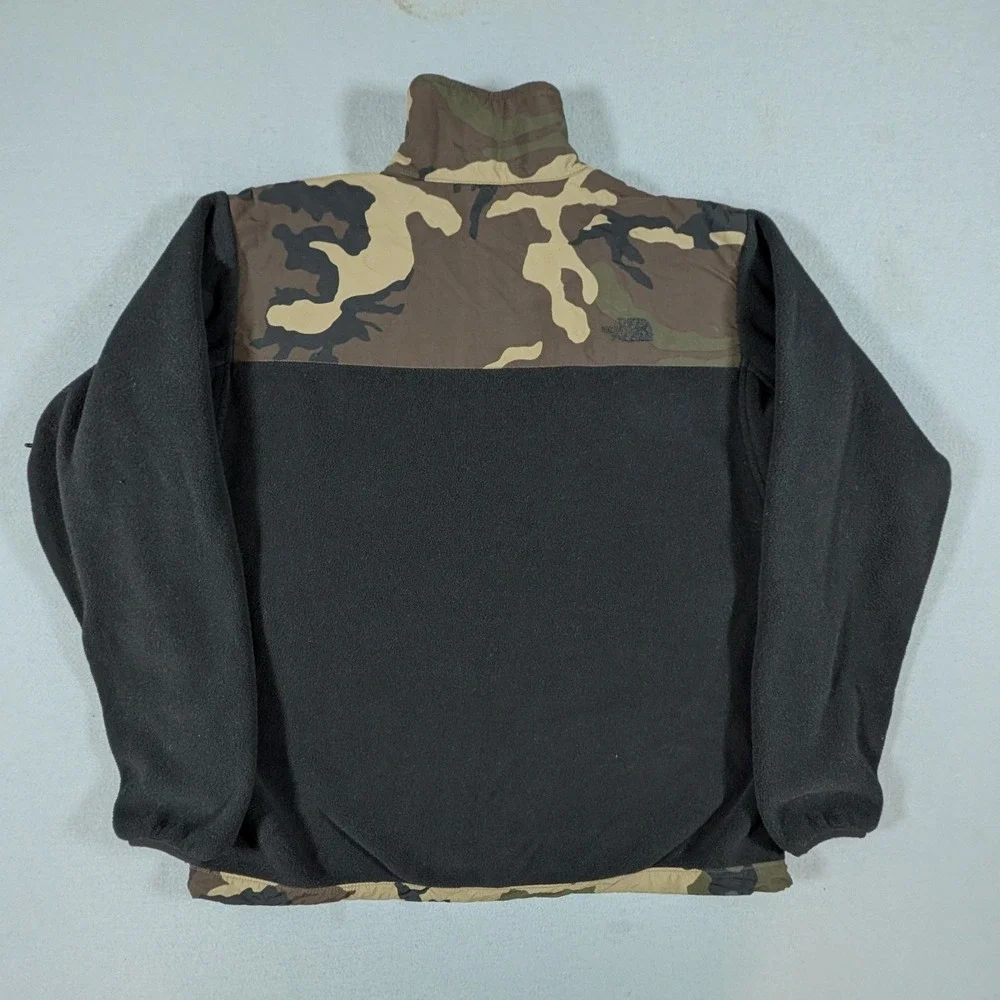 The North Face Denali Fleece Jacket Mens XL Camo Black Polartec Full Zip Rare